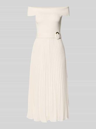 Forever New Cocktailkleid mit Carmen-Ausschnitt Modell Capri in Offwhite, Gr&ouml;&szlig;e 32