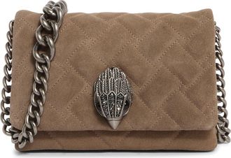 Kurt Geiger Mini Kensington Quilted Convertible Shoulder Bag in Taupe at Nordstrom Rack