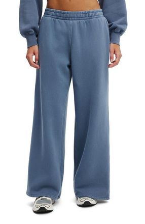 Cotton On Womens Active Fleece Wide Leg Sweatpant in Washed Infinity Blue at Nordstrom, Size Medium