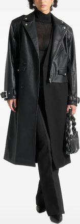 Mani&egrave;re De Voir Cappotto Aylee doppiopetto con cintura - Nero