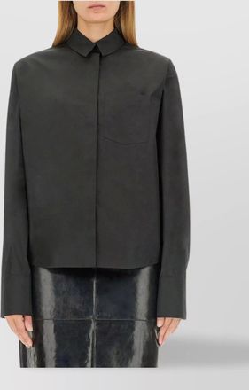 Sportmax collared long sleeve shirt with chest pocket