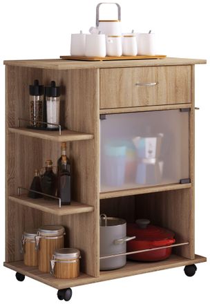 ebuy24 Carro De Cocina Que Sirve Rodillos De Carro Pocis 80x65x39 - Vcm