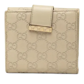 Gucci Ivory White Leather Wallet (Bi-Fold) (Pre-Owned)