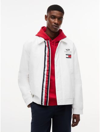 Tommy Hilfiger Mens Tommy x Cadillac F1 Team Coach Jacket - White - L