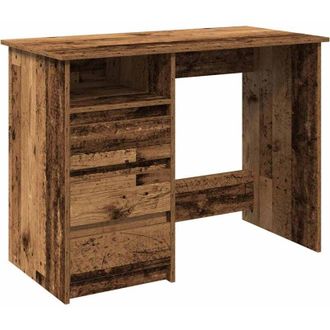 vidaXL Desk Old Wood 102x50x75 cm Engineered Wood Vidaxl