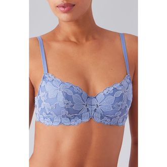b.tempt'd by Wacoal Feeling Famous Underwire Balconette Bra in Country Blue at Nordstrom, Size 36Ddd