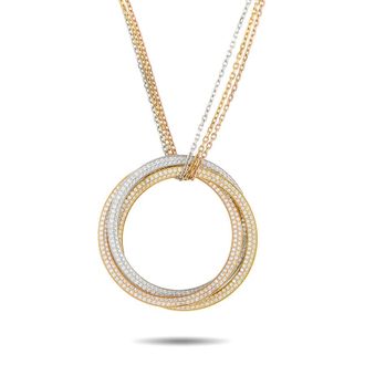 Cartier Pre-Owned Cartier Trinity Tricolor 2.60ct Diamond Pendant Necklace CA32 051926