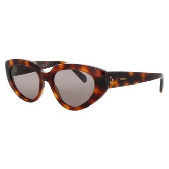 Celine Ladies Brown Rectangular Sunglasses CL40286I53A