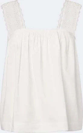 Poss&eacute; Harriet embroidered cotton poplin top
