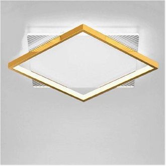 Trade Shop Plafoniera Led 30watt Quadrata Oro Moderno Lampadario Soffitto Luce Fredda 71040 - - Trade Shop Traesio