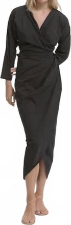 Cali Dreaming Tulip Wrap Dress In Black