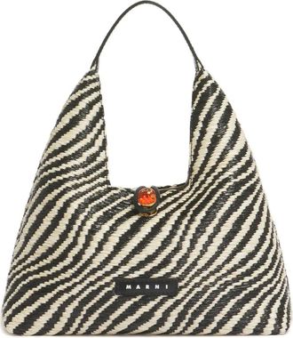 Marni Borsa con stampa animalier - Nero