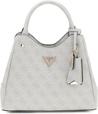 Guess Tassen, Dames, Beige, ONE Size, Meridian Monogram Handtas met Handvat