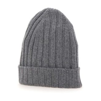 Gran Sasso Accessories, male, Gray, 50 CM, Ribbed Cashmere Beanie