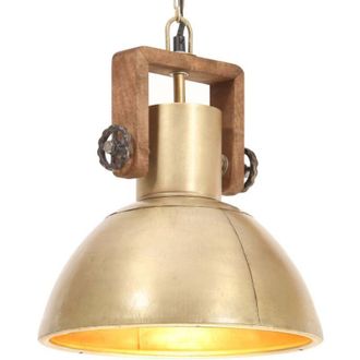 vidaXL Industrial Hanging Lamp 25 W Brass Round 30 cm E27 vidaXL