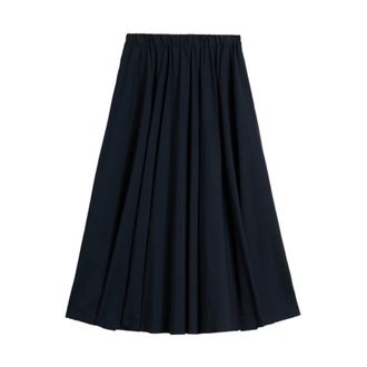 Aspesi Midi Skirts, female, Blue, Size: S Elasticated-Waistband Skirt