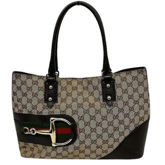 Gucci Pre-owned Handbags, female, Brown, Size: ONE SIZE Pre-owned Horsebit Tote Bag