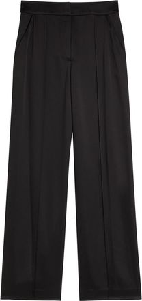 SIMKHAI Kyra Wide-leg Satin Trousers - Black - 12 (UK16 / XL)
