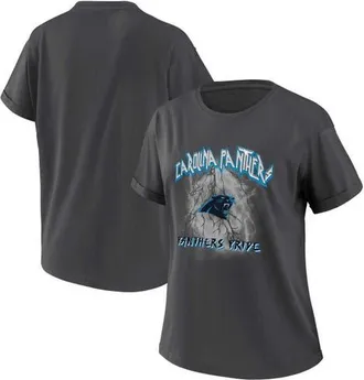 WEAR by Erin Andrews Womens WEAR by Erin Andrews Charcoal Carolina Panthers Boyfriend T-Shirt at Nordstrom, Size X-Small