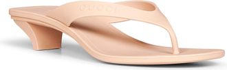 Gucci Womens Sandals Vittoria Pink Rubber Thong
