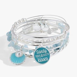 Alex and Ani Beach Bangle Set of 5 in Silver at Nordstrom