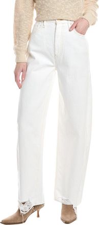 Hudson Bailey White Relaxed Barrel Jean