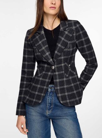 Smythe Womens Duchess checkered Blazer Jacket