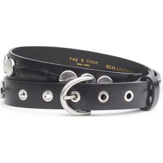 Rag & Bone Luna Leather Belt in Black at Nordstrom, Size Medium