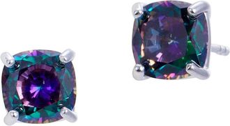 Savvy Cie Jewels Silver Mystic Topaz Stud Earrings