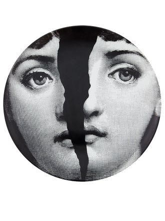 Fornasetti Piatto con stampa - Bianco