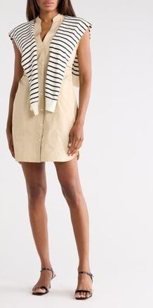 Derek Lam Lottie Mixed Media Dress in Safari at Nordstrom Rack, Size 00