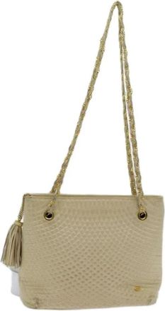 Bally Tweedehands leren schoudertassen - Dames - Vintage Schoudertas - Beige - ONE Size - Leer - Vintage