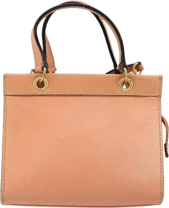 Celine Handbag Leather Orange Leather Handbag (Pre-Owned)