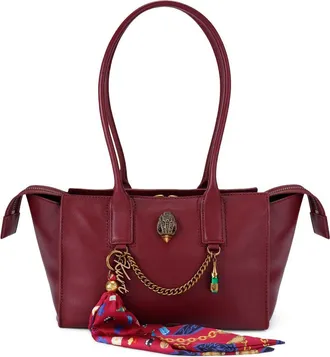 Kurt Geiger Small Sloane Leather Shopper in Open Red at Nordstrom