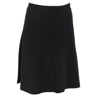 Theory Knee Length Skirt in Black Wool