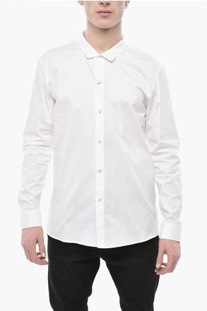 Balmain Cotton Poplin Shirt with Satin Buttons size 40