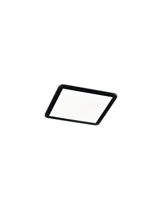 Trio Leuchten Camilla H2o Plafoniera Led 22w 2700lm, 3000k Quadrata Bordo Nero Dimmerabile Con Interruttore Ip44 D. 40cm