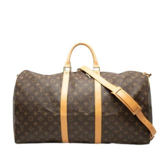 Louis Vuitton Pre-owned Weekend Bags, female, Brown, Size: ONE SIZE Pre-owned Keepall Bandouliere 55