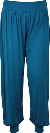 Purple Hanger Womens Plus Size Plain Trousers Leggings Ladies New Stretch Fit Tapered Leg Harem Pants, Teal, 28 / 30