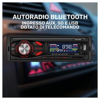 Trade Shop Trade Shop - Entrada Auxiliar De Bluetooth De Autoradio Bluetooth De Coche Est&eacute;reo, Sd Y Usb 4 X 45w Con Control Remoto