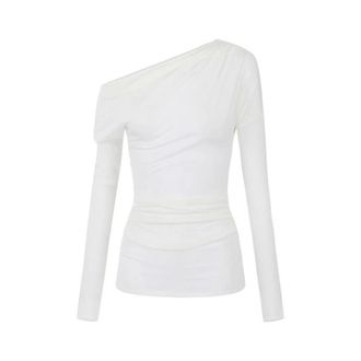 Elisabetta Franchi Dames, Blouses & Shirts, Beige, Maat: S Jersey