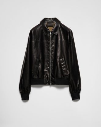 Prada Leather bomber jacket