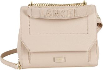 Lancel M Handbag In Cappuccino Grained Leather