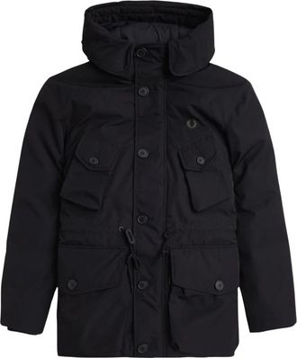 Fred Perry Hombre, Abrigos, Negro, Talla: XL