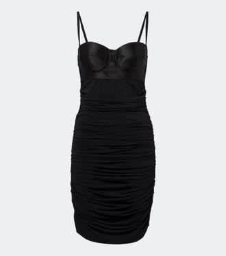 Dolce & Gabbana Ruched satin minidress