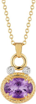 I.Reiss Company 14K 2.75 Ct. Tw. Diamond & Amethyst Necklace