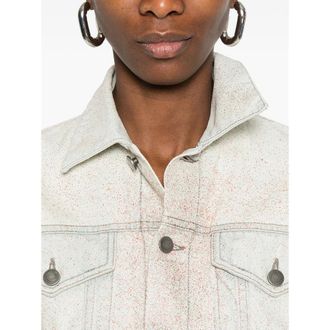 Haikure Cotton-Lyocell Denim Cropped Jacket - Pink