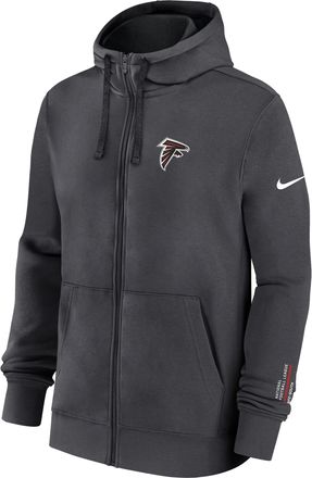 Nike Atlanta Falcons Playbook Page Club Nike Mens NFL Full-Zip Hoodie in Grey | 01NC466M96-YYQ