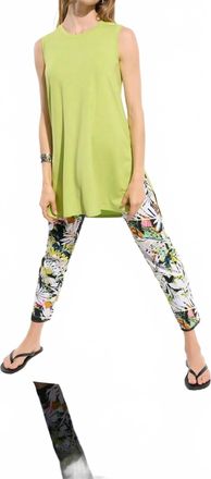 Joseph Ribkoff Jersey Sleeveless Straight Tunic Top In Honeydew