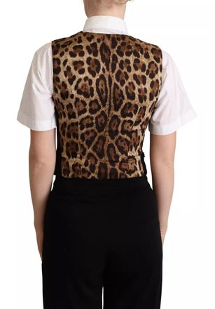 Dolce & Gabbana Leopard Print Vest - Black